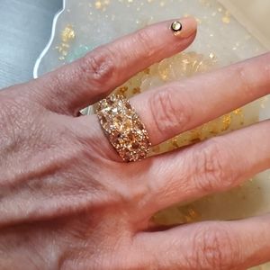 Silver gemstone ring